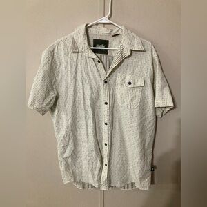 Howler Bros Beige Short Sleeve Button Down Shirt Men's Size Large
